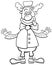 Cartoon clown performer comic character coloring page