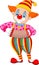 Cartoon clown playing accordion,