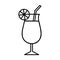 Cartoon Cocktail Icon Isolated On White Background