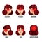 Cartoon Color Character Person Female and Types Headaches Concept. Vector