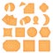 Cartoon Color Cracker Chips Icon Set. Vector