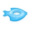 Cartoon Color Swimming Ring Fish Toy on a White. Vector