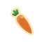 Cartoon colorful carrot icon in flat style