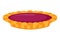 Cartoon colorful raspberry pie
