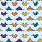 Cartoon colorful stegosaurus dinosaurs seamless pattern vector