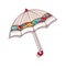 Cartoon colorful umbrella vector
