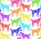 Cartoon colorful zebra seamless pattern