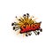 Cartoon comic book sound, Smash explosion cloud