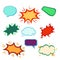 Cartoon comic book speech bubble set with blank copy space for text