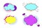 Cartoon comic bubbles. Vector image of a boom. Clouds in the form of stickers. Splash or explosion icon