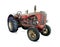 Cartoon or Comic Style Illustration of Old Red Tractor