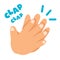 Cartoon Concept Of Clapping Hands