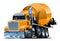 Cartoon Concrete Mixer Truck