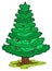 Cartoon coniferous tree