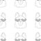 Cartoon cool looking lama in heart shaped glasses seamless pattern sketch template.