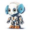 Cartoon cool robots. Funny cyborgs. AI Generated