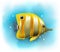 Cartoon copper banded butterfly fish