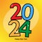 Cartoon creative concept of 2024 Happy New Year posters.