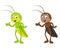 Cartoon cricket presenting illustration collections