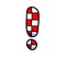 Cartoon Croatian Themed Exclamation Mark