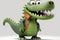 Cartoon Crocodile in High Resolution for Children\\\'s Book Illustrations.