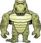 Cartoon Crocodile Monster Man