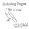 Cartoon Crow Coloring Book