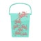 Cartoon crowd of crab in water at bucket vector graphic illustration