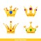 Cartoon crowns set. template. Four crowns