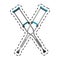 Cartoon crutches disabled support icon