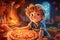 Cartoon Culinary Magic: Step into a whimsical world where pizza slices have personalities and pasta twirls into delightful