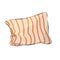 Cartoon cushion. Doodle bedroom pillow and home interior decorative element with striped pattern. Bed and sofa textile