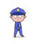 Cartoon Custom-Officer Frowning Face Vector