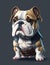 cartoon cute amarican bulldog