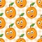 Cartoon Cute Apricot Seamless Pattern