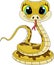 Cartoon cute baby snake sitting