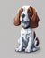 cartoon cute Brittany (dog)