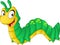 Cartoon cute Caterpillar. Vector illustration of funny happy animal.