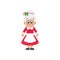 Cartoon cute christmas mrs santa