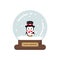 Cartoon cute christmas snowglobe with cute penguin