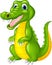 Cartoon cute crocodile