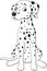 Cartoon cute dalmatian dog