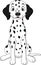 Cartoon cute dalmatian dog