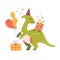 Cartoon cute dinosaur for birthday party Baby Dino