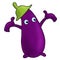 Cartoon cute Eggplant