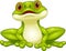 Cartoon cute frog