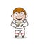 Cartoon Cute Joyful Astronaut Vector Character