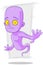 Cartoon cute little violet ghost