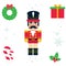 Cartoon cute nutcracker christmas illustration vector