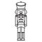 Cartoon cute nutcracker isolated